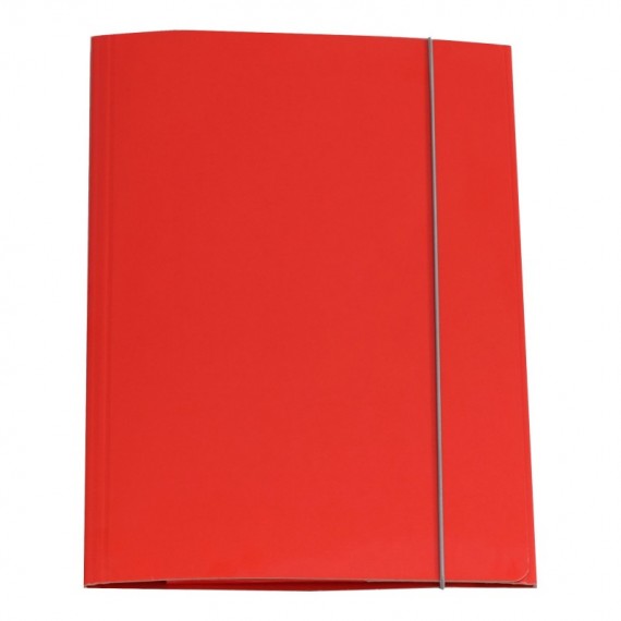 Cartellina con elastico - cartone plastificato - 3 lembi - 25x34 cm - colori assortiti - Queen Starline