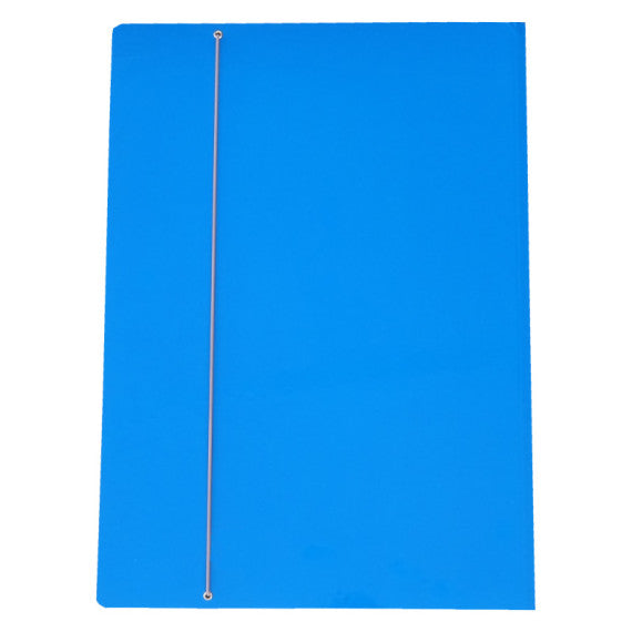 Cartellina con elastico - cartone plastificato - 35 x 50 cm - azzurro - Cartotecnica del Garda