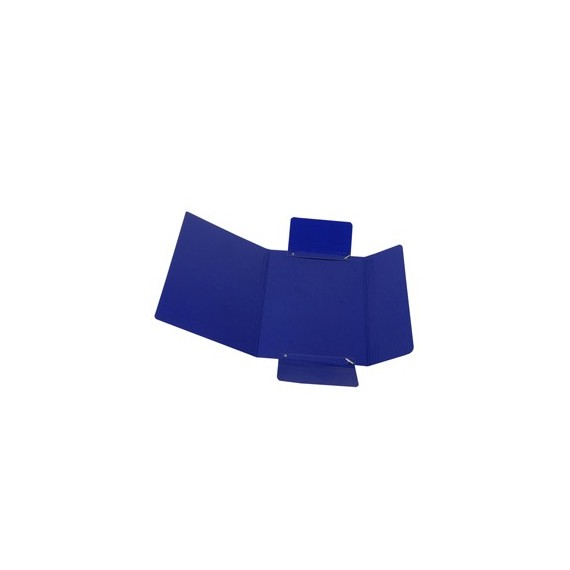 Cartellina con elastico - presspan - 3 lembi - 700 gr - 25x34 cm - blu - Cartotecnica del Garda