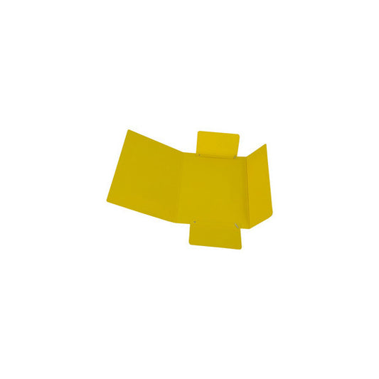 Cartellina con elastico - presspan - 3 lembi - 700 gr - 25x34 cm - giallo - Cartotecnica del Garda