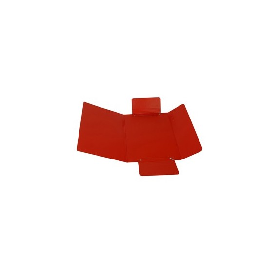 Cartellina con elastico - presspan - 3 lembi - 700 gr - 25x34 cm - rosso - Cartotecnica del Garda