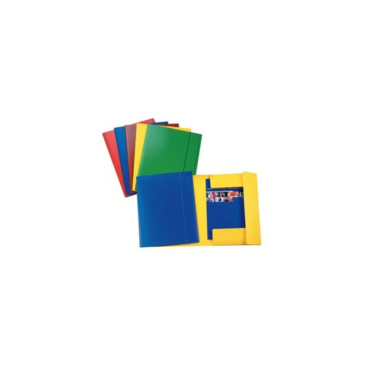 Cartellina con elastico - presspan - 3 lembi - 870 gr - 25x35 cm - blu - Esselte