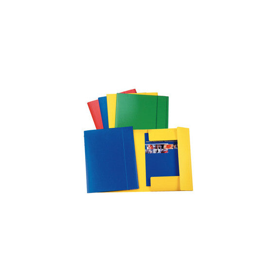 Cartellina con elastico - presspan - 3 lembi - 870 gr - 25x35 cm - rosso - Esselte