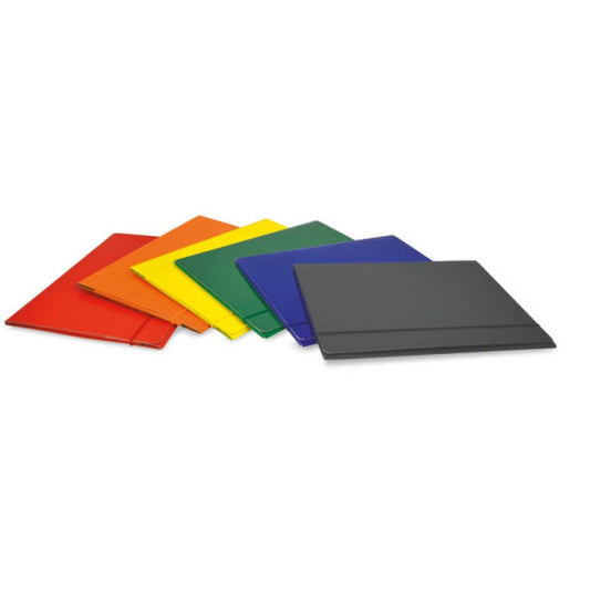Cartellina con elastico tondo Euro-Cart Presspan monolucido- 3 lembi - grigio CPEVERGR_DESK