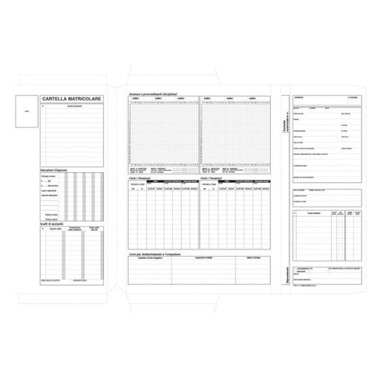 Cartellina matricolare del dipendente data ufficio 32,5x25,5 cm conf. 40 pezzi 7420N0000G