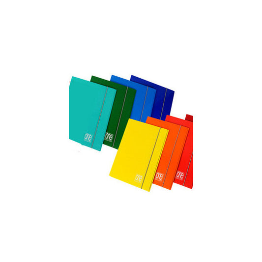 Cartellina One Color - 17 x 25 cm - 3 lembi - con elastico - Blasetti