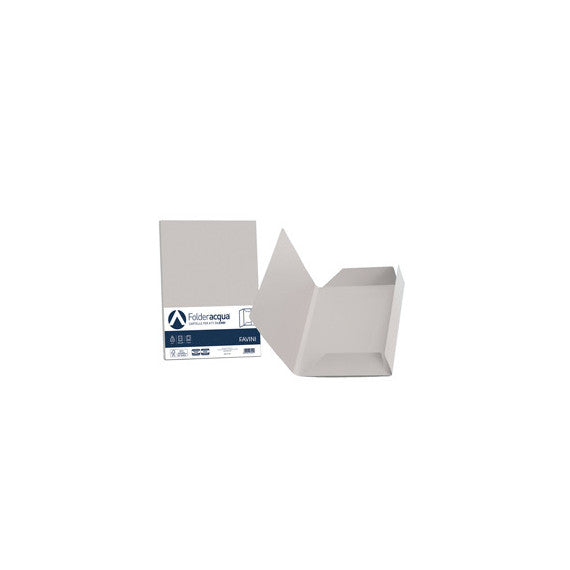 Cartelline 3 lembi Acqua - 200 gr - 24,5x34,5 cm - ghiaccio - Favini - conf. 25 pezzi