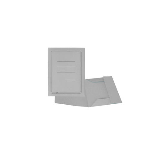 Cartelline 3 lembi - con stampa - cartoncino Manilla 200 gr - 25x33 cm - grigio - Cartotecnica del Garda - conf. 50 pezz