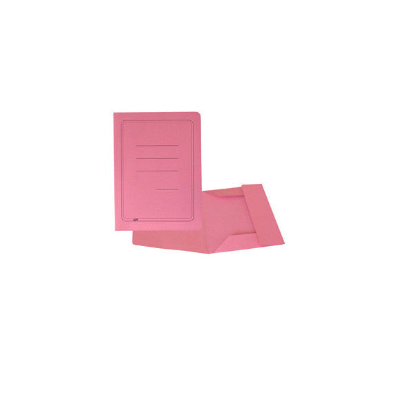 Cartelline 3 lembi - con stampa - cartoncino Manilla 200 gr - 25x33cm - rosa - Cartotecnica del Garda - conf. 50 pezzi