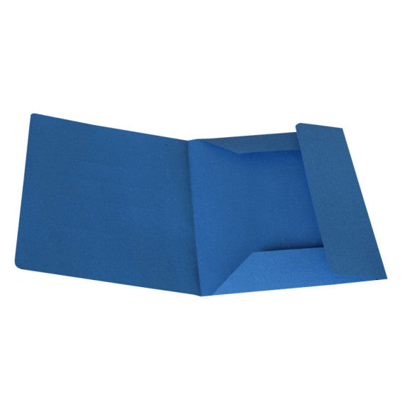 Cartelline 3 lembi - senza stampa - cartoncino Manilla 200 gr - 25x33 cm - azzurro - Cartotecnica del Garda - conf. 50 p