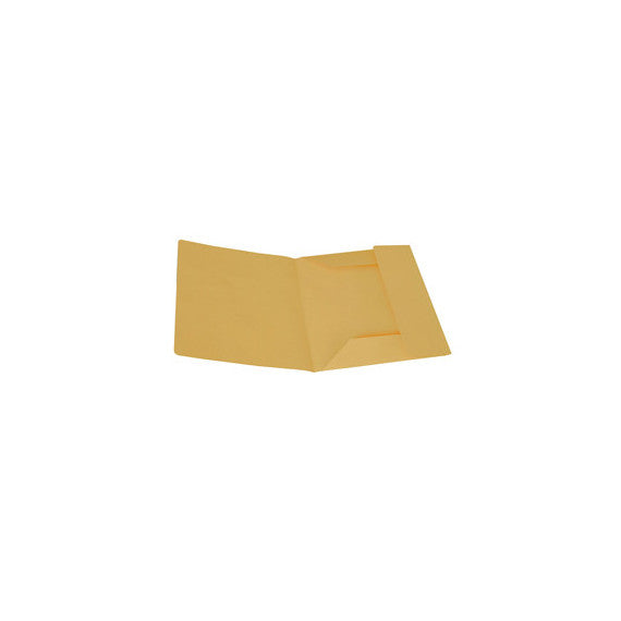 Cartelline 3 lembi - senza stampa - cartoncino Manilla 200 gr - 25x33 cm - giallo - Cartotecnica del Garda - conf. 50 pe