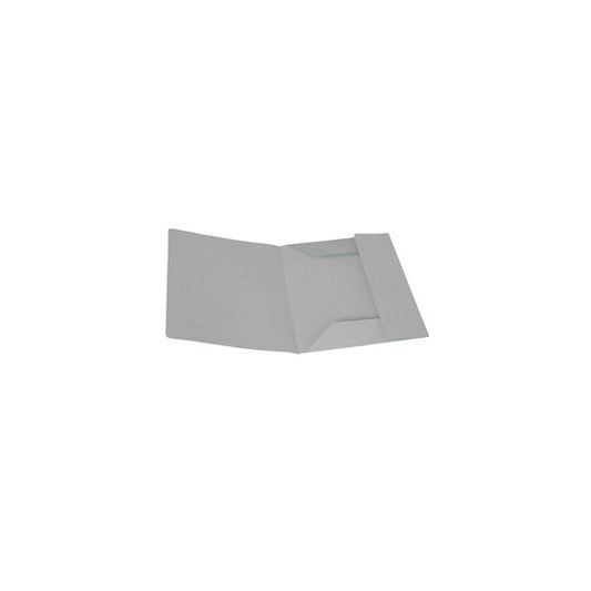 Cartelline 3 lembi - senza stampa - cartoncino Manilla 200 gr - 25x33 cm - grigio - Cartotecnica del Garda - conf. 50 pe