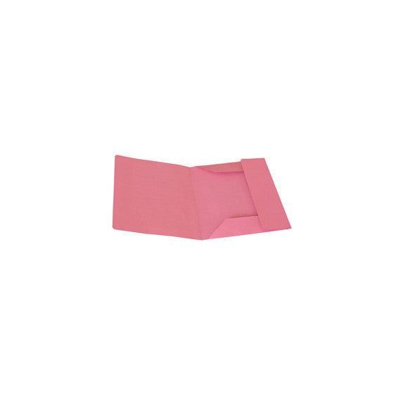 Cartelline 3 lembi - senza stampa - cartoncino Manilla 200 gr - 25x33 cm - rosa - Cartotecnica del Garda - conf. 50 pezz