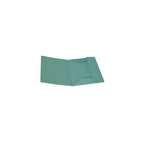Cartelline 3 lembi - senza stampa - cartoncino Manilla 200 gr - 25x33 cm - verde - Cartotecnica del Garda - conf. 50 pez