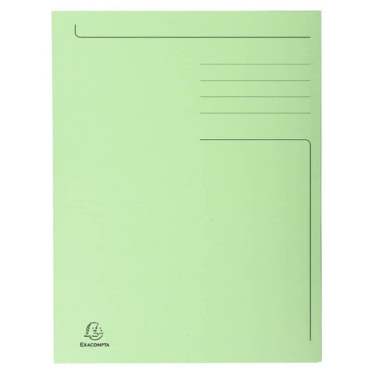 Cartelline a 3 lembi Forever® 24,5x35 cm verde conf. 50 pezzi - 449013E