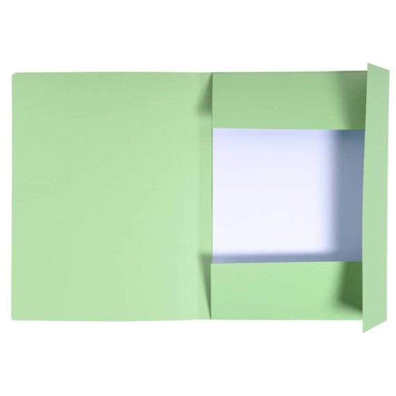 Cartelline a 3 lembi Forever® 24,5x35 cm verde conf. 50 pezzi - 449013E