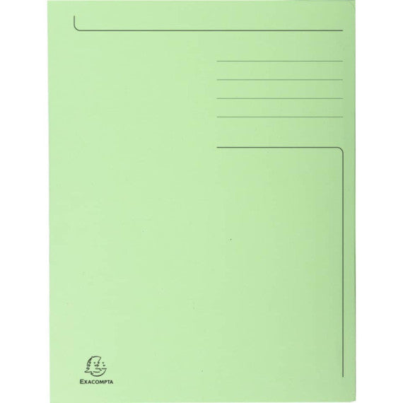 Cartelline a 3 lembi Forever® 24,5x35 cm verde conf. 50 pezzi - 449013E