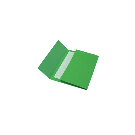 Cartelline a busta - cartoncino Bristol 200 gr - 26x34 cm - verde - Cartotecnica del Garda - conf. 25 pezzi