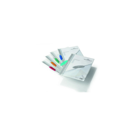 Cartelline con clip Swingclip - PPL - 22x31 cm - clip colorata - trasparente - Durable - conf. 5 pezzi