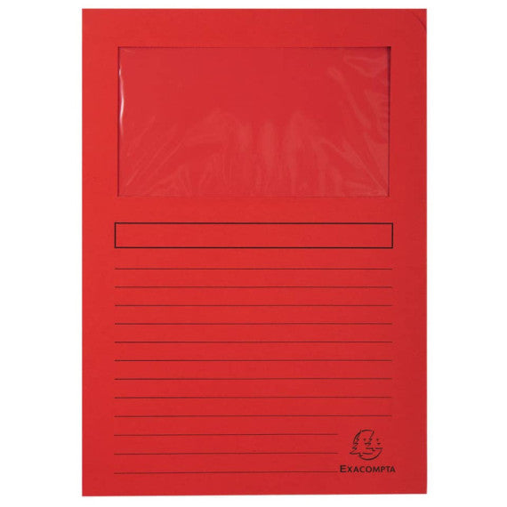 Cartelline con finestra Exacompta Forever® A4 cartoncino 120 g/m² assortiti  conf. da 100 - 50100E