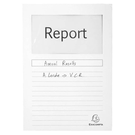 Cartelline con finestra Exacompta Forever® A4 cartoncino 120 g/m² bianco conf. da 100 - 50110E