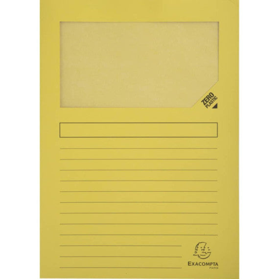 Cartelline con finestra Exacompta Forever® A4 cartoncino 120 g/m² giallo conf. da 100 - 50109E