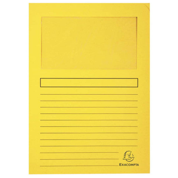 Cartelline con finestra Exacompta Forever® A4 cartoncino 120 g/m² giallo conf. da 100 - 50109E