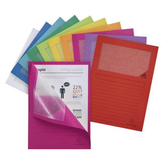 Cartelline con finestra Exacompta Forever® A4 cartoncino 120 g/m² verde chiaro  conf. da 100 - 50107E