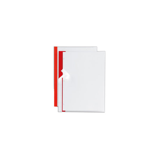 Cartelline Poli 200 - PPL - 21x29,7 cm - trasparente - dorso rosso - Sei Rota - conf. 10 pezzi