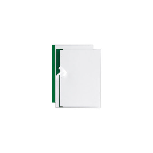 Cartelline Poli 200 - PPL - 21x29,7 cm - trasparente - dorso verde - Sei Rota - conf. 10 pezzi