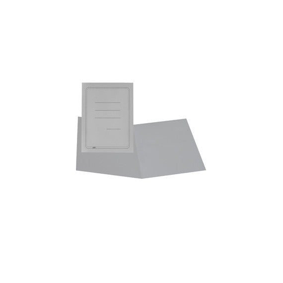Cartelline semplici - con stampa - cartoncino Manilla 145 gr - 25x34 cm - grigio - Cartotecnica del Garda - conf. 100 pe
