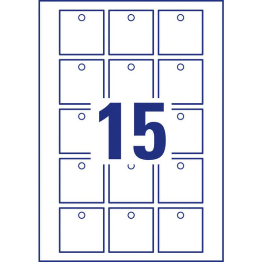 Cartellini micro-perforati Avery ultraresistenti in plastica da 190µ bordi lisci in conf. da 150 pz T3003-10