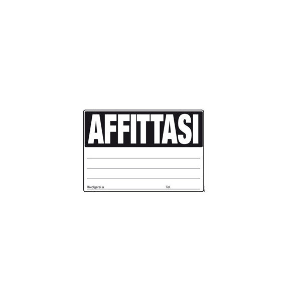 Cartello Affittasi - 24 x 33cm - colori assortiti - Edipro