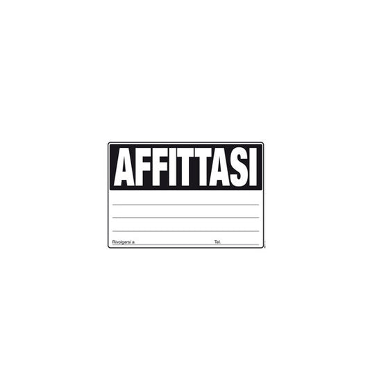 Cartello Affittasi - 24 x 33cm - colori assortiti - Edipro