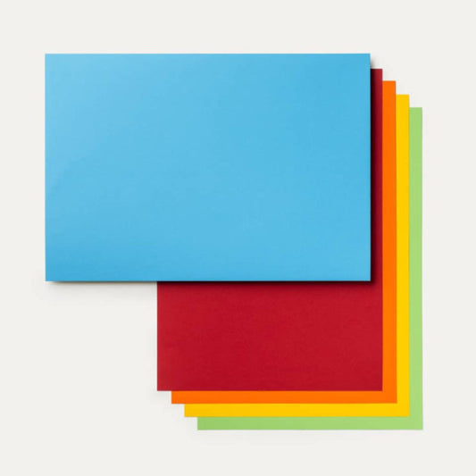 Cartoncini colorati Favini Prisma monoruvidi 220 g/m² 25x35 cm conf. 100 in 5 colori forti assortiti - A33X214