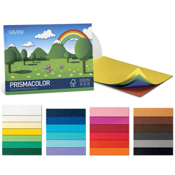 Cartoncini Prisma FAVINI 20 PRISMA monoruvidi colorati 220 g/m² 50x70cm celeste 23  conf.20 - A33T012