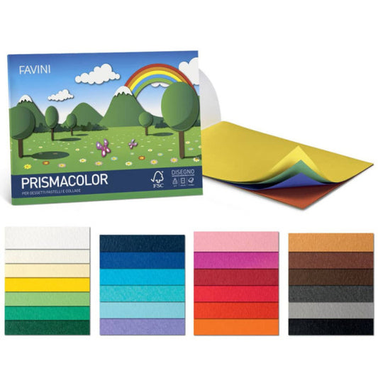 Cartoncini Prisma FAVINI 20 PRISMA monoruvidi colorati 220 g/m² 50x70cm scarlatto 04  conf.20 - A33C012