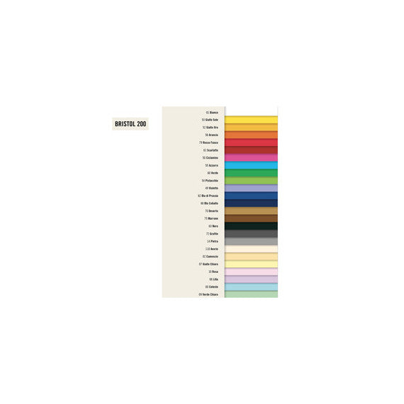 Cartoncino Bristol Color - 50 x 70 cm - 200 gr - verde 60 - Favini - conf. 25 pezzi