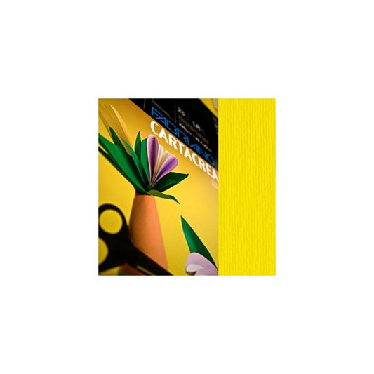 Cartoncino CartaCrea - 35x50cm - 220gr - giallo 107 - Fabriano - blister 10 fogli