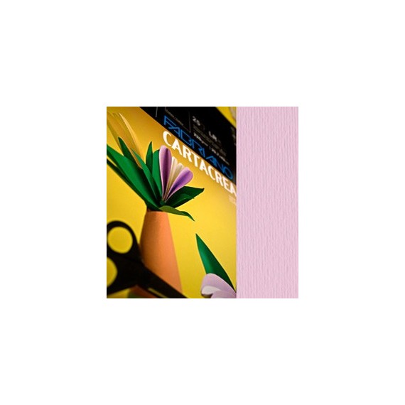 Cartoncino CartaCrea - 35x50cm - 220gr - rosa 116 - Fabriano - blister 10 fogli