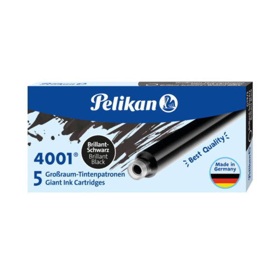 Cartucce ad inchiostro lunghe Pelikan GTP5 - conf. 5 pezzi nero - 310615