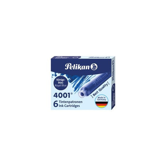 Cartucce inchiostro 4001 (TP/6)  - lunghezza 39mm - blu - Pelikan  - conf. 6 pezzi