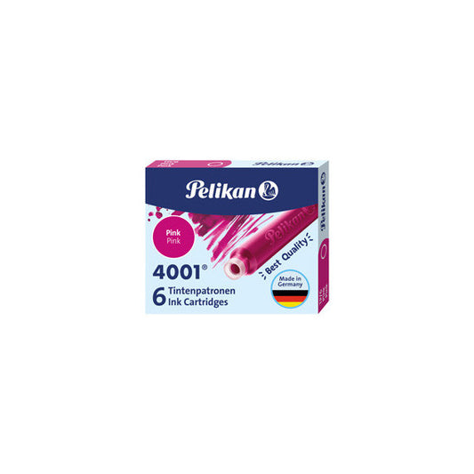 Cartucce inchiostro 4001 (TP/6) - lunghezza 39mm - rosa - Pelikan  - conf. 6 pezzi