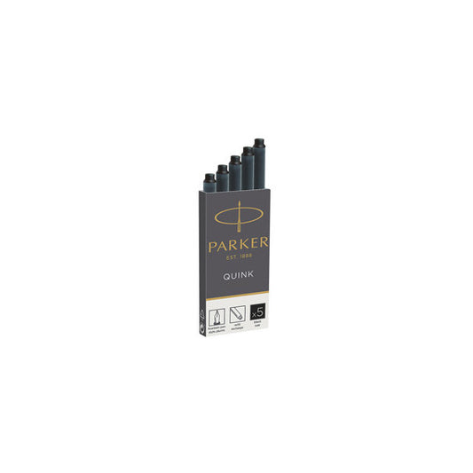 Cartucce quink permanente - nero - Parker - scatola 5 pezzi
