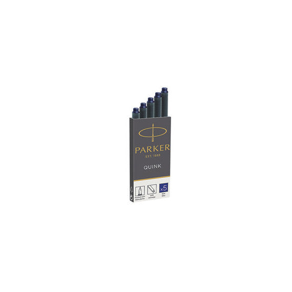 Cartucce standard inchiostro Quink - lunghezza 75 mm - blu - Parker - scatola 5 pezzi