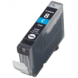 CARTUCCIA CANON CLI-8 CIANO COMPATIBILE CON CHIP PER CANON IP 4200 MP 500 CLI-8C CAPACITA 13ML