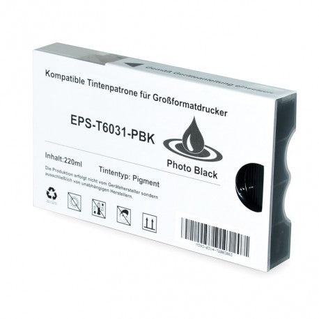 CARTUCCIA EPSON T6031 PHOTO BLACK COMPATIBILE PER EPSON Pro 7880,9800,9880 C13T603100 CAPACITA 220ML PIGMENTATO -CON CHIP-