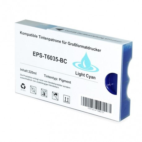 CARTUCCIA EPSON T6035 LIGHT CIANO COMPATIBILE PER EPSON Pro7800,7880,9800,9880 C13T603500 CAPACITA 220ML PIGMENTATO -CON CHIP-