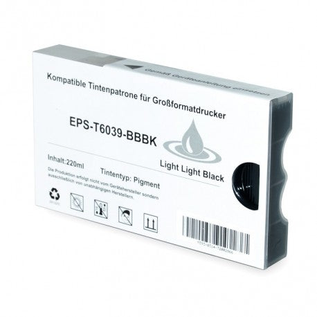 CARTUCCIA EPSON T6039 LIGHT LIGHT BLACK COMPATIBILE PER EPSON Pro7800,7880,9800 C13T603900 CAPACITA 220ML PIGMENTATO -CON CHIP-