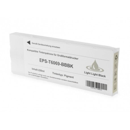 CARTUCCIA EPSON T6069 LIGHT LIGHT BLACK COMPATIBILE PER EPSON Pro 4800,4880 C13T606900 CAPACITA 220ML PIGMENTATO -CON CHIP-